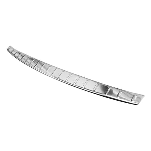 Image of Avisa Stainless Steel Rear bumper protector compatible with Mercedes CLA II (X118) Shooting Brake 2019- 'Ribs', Silber