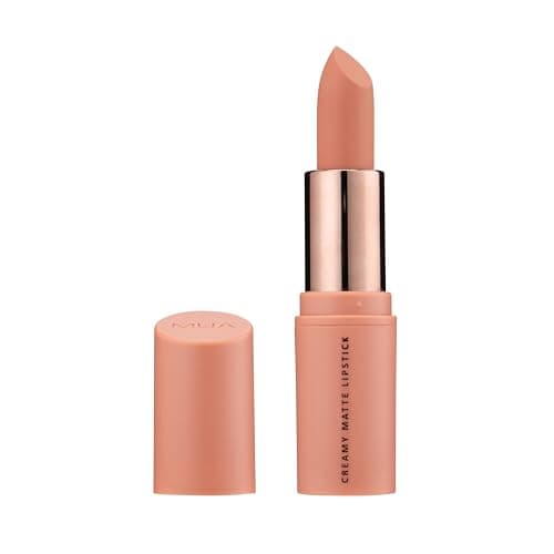 Image of MUA Makeup Academy Creamy Matte Lipstick, Super Nude (Nude), Highly Pigmented - Vegan & Cruelty Free (Pack of 1)