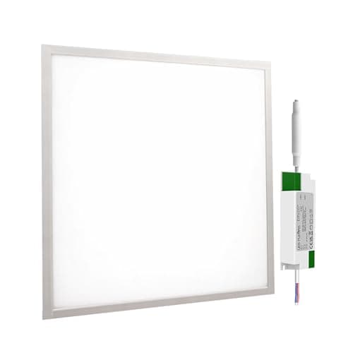 Image of POWERSTAR ELECTRICALS 600x600mm 36W LED Ceiling Panel Light 3600lm 100lm/W 6000K Cool White Ra80 White RAL9003 Fixed Output Driver 50/60Hz Energy Class F 3 Year Warranty (36, Watts)