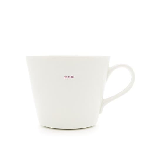 Image of Keith Brymer Jones - Word Range - Standard Ceramic White Mug - Mum - 350ml - Gift Boxed