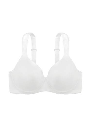 Image of Dorina Women's Rachel Bra - Lightly Padded Demi Bra with Underwired Moulded Cups, Adjustable Straps, and Soft Micro Fabric for All-Day Comfort, White