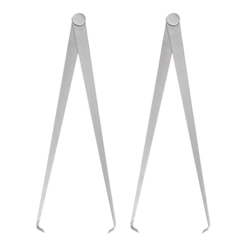 Image of sourcing map 2pcs Firm Joint Inside Caliper 300mm 12 Inch Tool Steel Firm Friction Joint Internal Measurement Tool for Carving Shaping Modeling, Silver