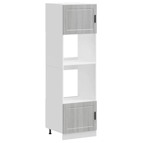 Image of vidaXL Oven Cabinets 2 pcs Porto Grey Sonoma Engineered Wood, oven unit, kitchen oven cabinet, oven base unit, kitchen oven unit, oven housing