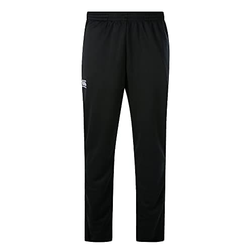 Image of Canterbury Men's Stretch Tapered Poly-Knit Pants | Lightweight Joggers Track Pants, Black, XS