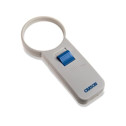 Image of Carson Illuminated LED Lighted 5X Hand Held 2.5'' Aspheric Magnifier (SV-50), White