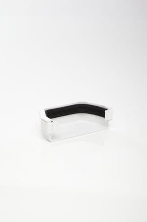 Image of POLYPIPE RS207 White External Stop-end for 112 x 65mm Square guttering System