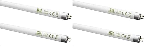 Image of TBE LIGHTING T5 8w Fluorescent Tube Lamps 288mm - CFL Bulbs - G5 2-Pin Base Fittings - T5 High Efficiency Lamps, for Emergency and Strip Lights - Soft White 3500K (4-Pack)