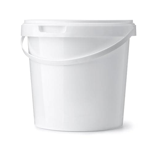 Image of Ultimo Designs 5 Litre White Bucket With Airtight, Leak-Proof, Tamper Evident Lid & Plastic Handle