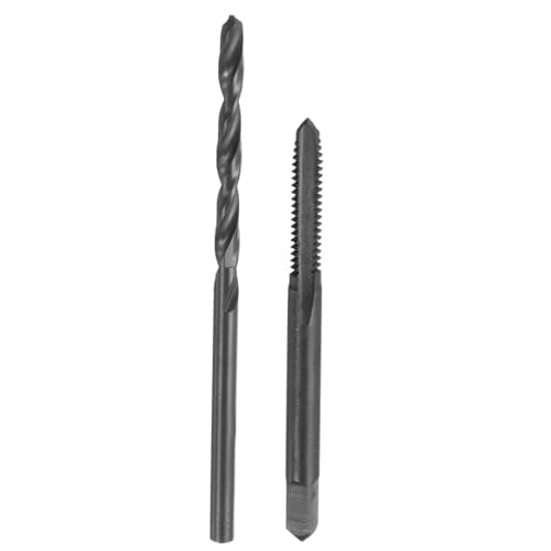 Image of sourcing map Tap and Drill Bit Set, 1pcs 6-32 UNC Straight Flute Thread Screw Taps & 1pcs 2.8mm Twist Drill Bits, Black Oxide HSS-6542 Tapping Threading Tool Kit