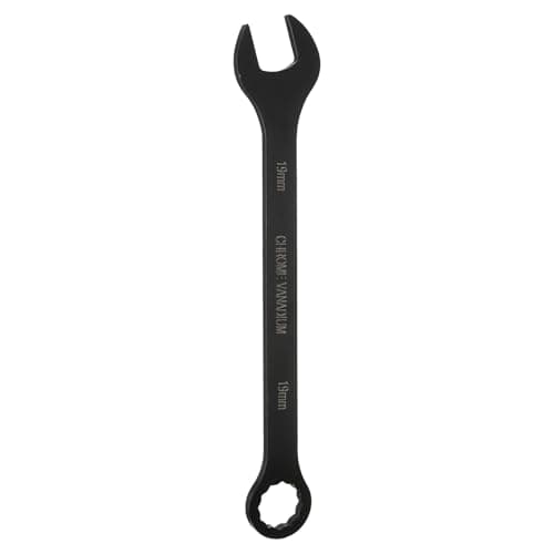 Image of sourcing map Metric Combination Wrench 19mm CR-V Steel 12-Point Box & Open End Double Ended Wrenches Spanners Tools for Household Automotive Machinery DIY Repair, Black
