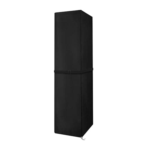 Image of Dokon Patio Heater Covers Waterproof Garden Heater Cover Heavy Duty 420D Oxford Fabric Windproof Anti-UV Gas Outdoor Heaters Cover with Zipper and Adjustable Strap (221x61x53cm) - Black