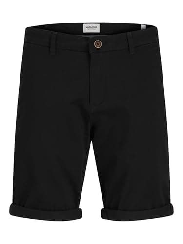 Image of Jack & Jones Men's JJIBOWIE JJSHORTS Solid SA STS Shorts, Black, L