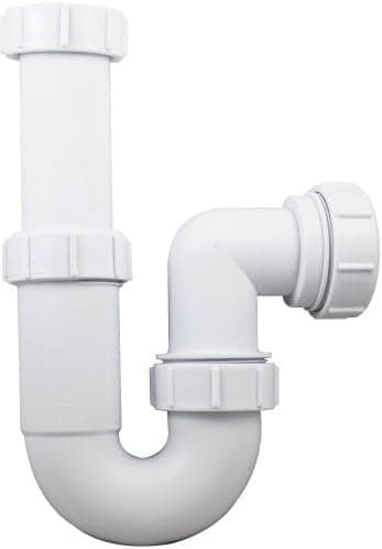 Image of Universal Telescopic Adjustable Swivel P Trap - 32mm (1.1/4") Sink Waste Trap