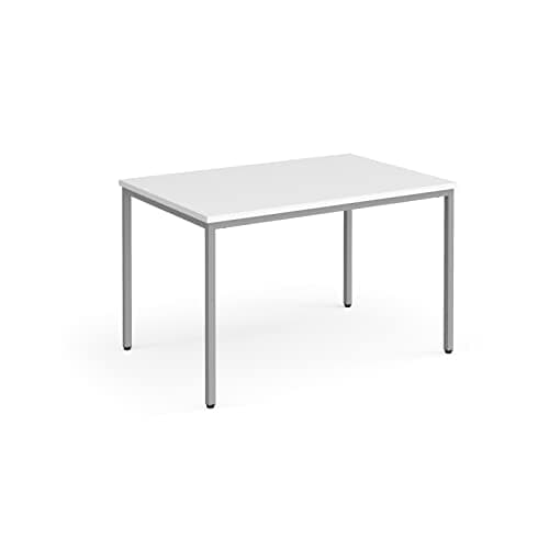 Image of Mr Office Flexi 25 rectangular table with silver frame 800mm deep, 1200, White