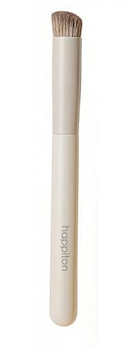 Image of HAPPITON Angled Precision Concealer Brush - Small Brush for Flawless Under Eye Concealing, Nose Contour & Face Blending - Fits Powder/Liquid/Cream (White)