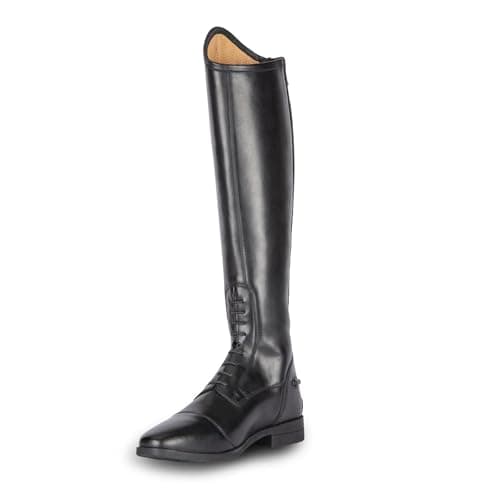 Image of Shires Moretta Ortona Mens Tall Leather Horse Riding Boots - Black Adults 10