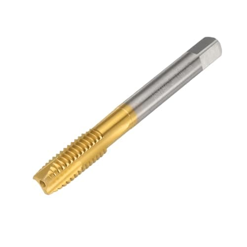 Image of sourcing map 3/8-16 UNC B2 Spiral Point Thread Tap, Screw Tap Threading Tapping Tool, Titanium Coated 6542 High Speed Steel Machine Taps Tapping Bit