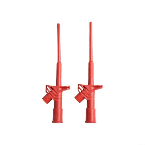 Image of 2PCS Test Probes for Multimeters with 4mm Socket Interface Double PVC Insulation Crocodile Clip Ends and CAT III 1000V Support (Red)