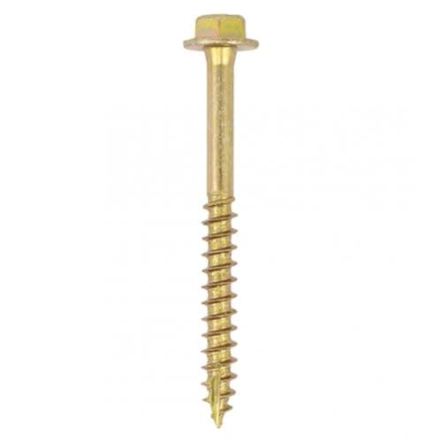 Image of TIMCO Advanced Coach Screw | Hex Flange Head | Slash Point | Yellow | 6.0 x 40 | Box of 100 (640SCSY)
