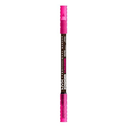 Image of NYX Professional Makeup Powder Louder Brow Pencil, Buildable Shades, Up to 12 Hours of Wear, Transfer and Fade Resistant, With Thickening Micro-Fibres, Vegan Formula, Shade: Deep Brown