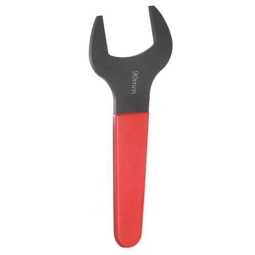 Image of sourcing map Single Open End Wrench 90mm Metric 15 Degree Offset Angle U-Shaped Open Ended Spanner Small Flat Head Blackening Wrench with Red Shank for Automotive Repair Furniture Assembly