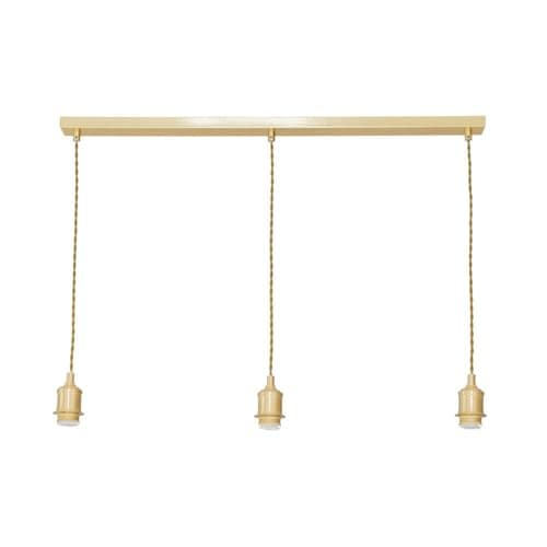 Image of ValueLights | Shaw Diner Bar 3 Drop Brushed Gold Adjustable Pendant Ceiling Light | Ceiling Lights, Home Décor & Improvement Essential