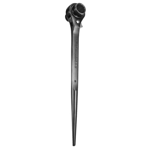 Image of sourcing map Scaffolding Podger Ratchet Wrench 17mm x 19mm CR-V 12 Point Double Ended Socket Ratcheting Podger Scaffold Spud Spanner Tool for Auto Repair Mechanical Maintenance, Black