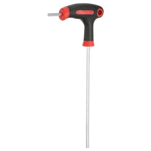 Image of sourcing map T-Handle Hex Key Wrench 4mm Metric 213mm Length Extra Long Arm Cr-V T-Key Inner Hexagon Wrenches Spanner Repair Tools for Automotive Household Maintenance, Red Black