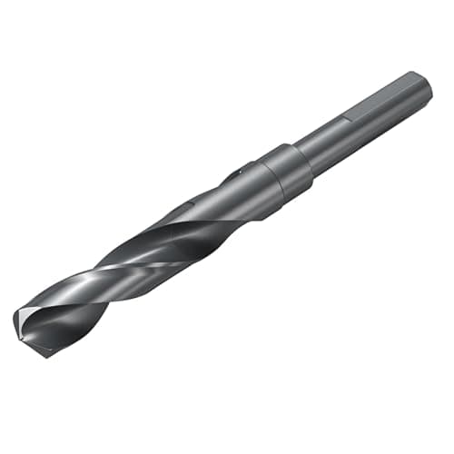 Image of sourcing map 17.5mm Drill Bit 1/2" Reduced 3-Flat Shank M2 High-Speed Steel Nitriding Black 135° Bits for Hard Metal Stainless Steel,1pcs