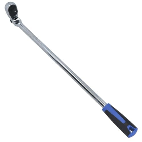 Image of AB Tools 1/2in. Drive Extra Long Flexible Headed Ratchet Socket Driver 600mm 72 Teeth