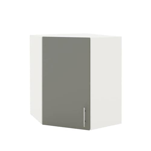 Image of JD Greta 600mm Kitchen Wall Corner Cabinet with Doors – Wall Corner Unit – Grey Matt – Modern Storage Cupboard