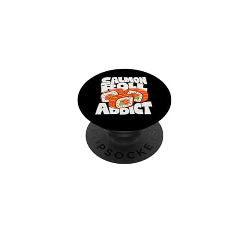 Image of Salmon Roll Minimalist Badge Patch PopSockets Adhesive PopGrip