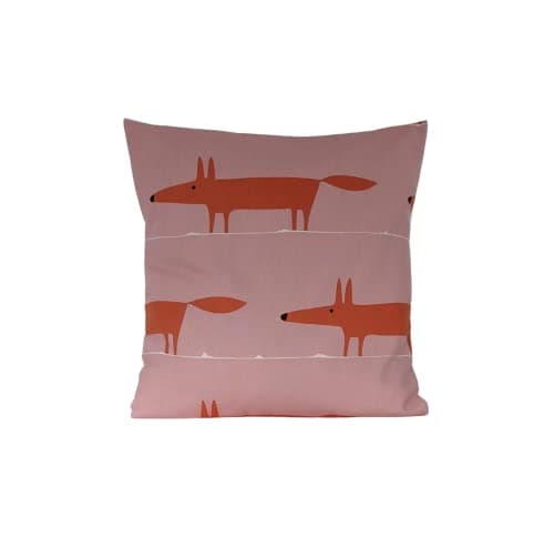 Image of Cushion Cover in Scion Midi Mr Fox Milkshake Pink Orange 16"