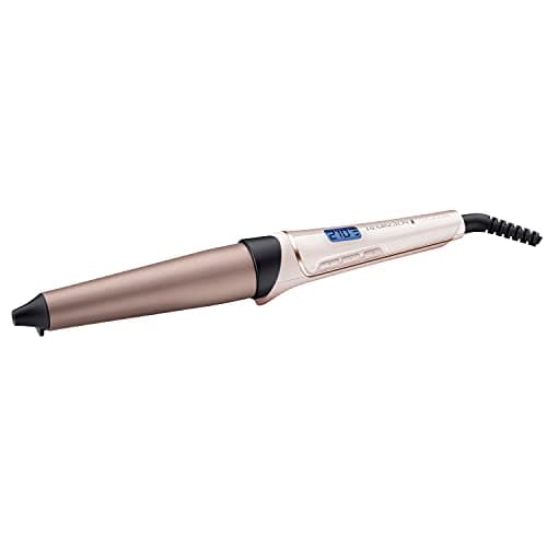 Image of Remington PROluxe Curling Wand (25mm-38mm Barrel, Grip Tech Coating, OPTIheat Technology for Long-Lasting Results, PRO+ 185°C Setting for Healthier Styling, Fast 30 Second Heat Up, 120°C-210°C) CI91X1