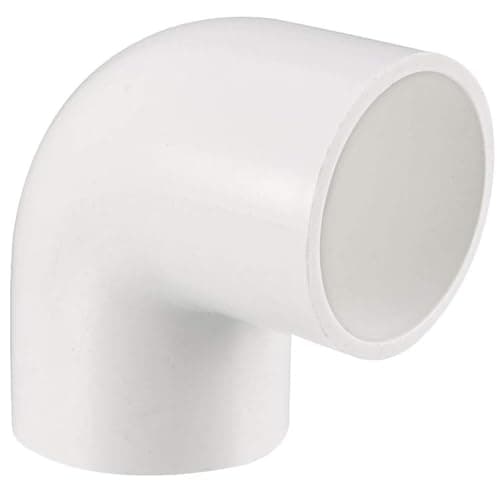 Image of TOP-VIGOR 5Pcs 40mm Slip 90 Degree PVC Pipe Fitting Elbow Coupling Connector, Water Pipe Slip Socket Connector for PVC Pipe Corner Connection, White
