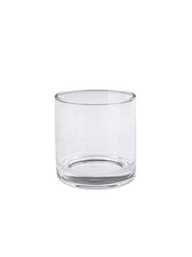 Image of PEPAXON Glass Vase for Flower Tall Cylinder Clear Flower Vase (10x10cm)