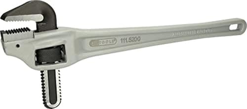 Image of KS TOOLS Pipe Wrench, 18 Inches, 111.5200, Aluminium One-handed, Polished, Mechanical, 2 Inches, Silver