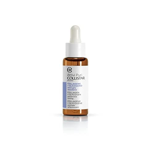 Image of Collistar Attivi Puri Collagen Plus Glycogen Serum Face Drops with Anti-Wrinkle and Firming Effect, for All Skin Types, Free from Silicones, Alcohol and Dyes, 30 ml
