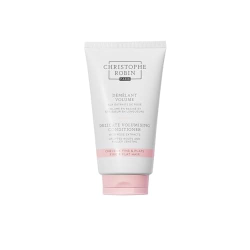 Image of Christophe Robin Delicate Volumising Conditioner with Rose Extracts 50ml– Lightweight, 97% Natural Formula with Rosehip & Baobab – Detangles, Nourishes & Adds Volume for Fine Hair