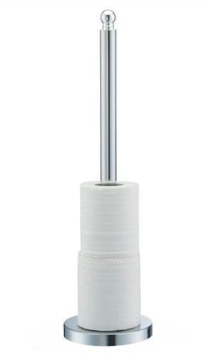 Image of New Free Standing Chrome LOO Toilet ROLL Holder Paper Storer Storage Stand Spike