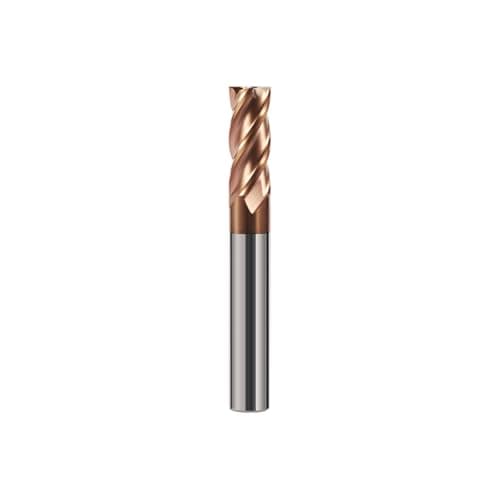 Image of Hilpaty Tungsten Carbide End Mill Bit 5.0 * 50mm HRC 55 TiSiN Coated 4 Flute Sharp Corner Cutter, Performance CNC Milling Bits for Metal, Cast Iron, Stainless Steel, Alloy Steel