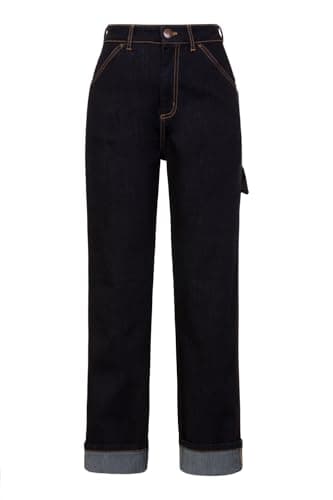 Image of Hell Bunny Carpenter Denim Jeans Navy