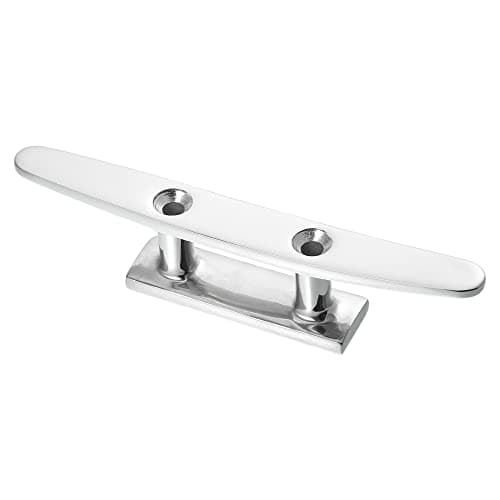 Image of X AUTOHAUX 6" 150mm Stainless Steel Flagpole Cleat Hook Boat Deck Rope Cleats