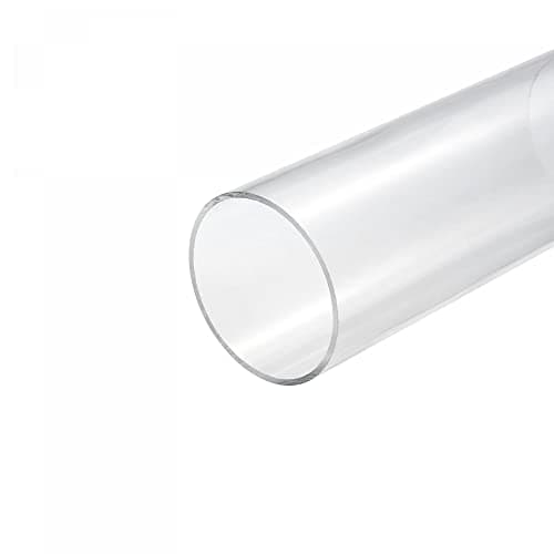 Image of sourcing map Acrylic Pipe Clear Rigid Round Tube 84mm ID 90mm OD 10" for Lamps and Lanterns, Water Cooling System