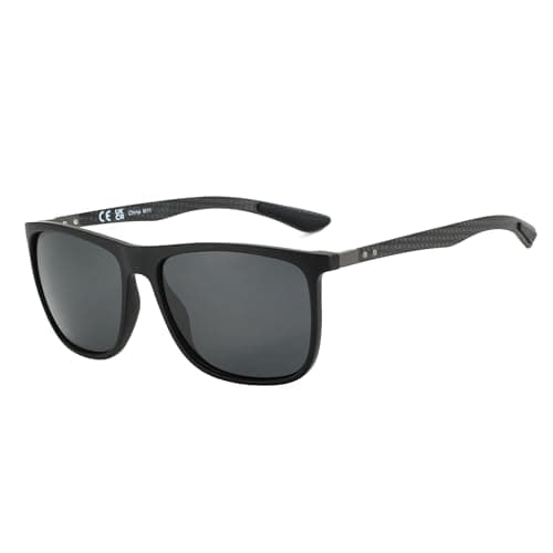 Image of ZENOTTIC Square Polarised Sunglasses for Men Ultralight Carbon Fiber Sun Glasses Driving Fishing Golf Sports UV400 Protection
