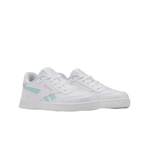 Image of Reebok Girls Court Advance Sneaker, Ftwrwhite Glitchaqua Frostedberry, 4 UK
