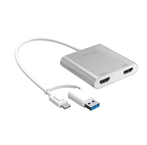 Image of j5create USB Type-C to Dual HDMI Multi-Monitor Adapter with USB Type-A convertor | 4K + 2K | Compatible with Microsoft and Mac (JCA365)