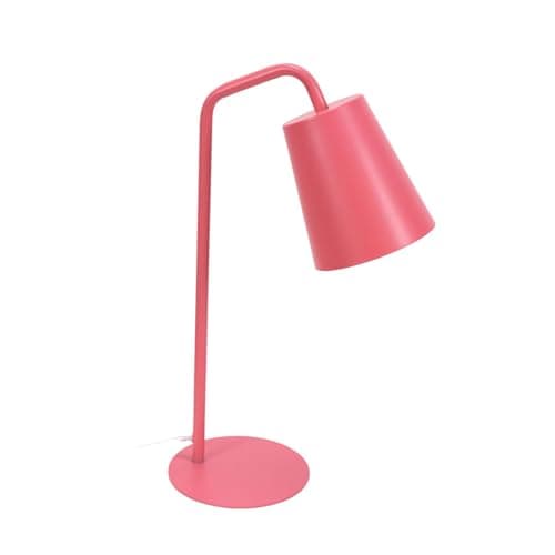 Image of ValueLights | Pink Metal Arched Stem Bedside Table Lamp | Home Décor, Bedside & Desk Lamp | Includes Bulb