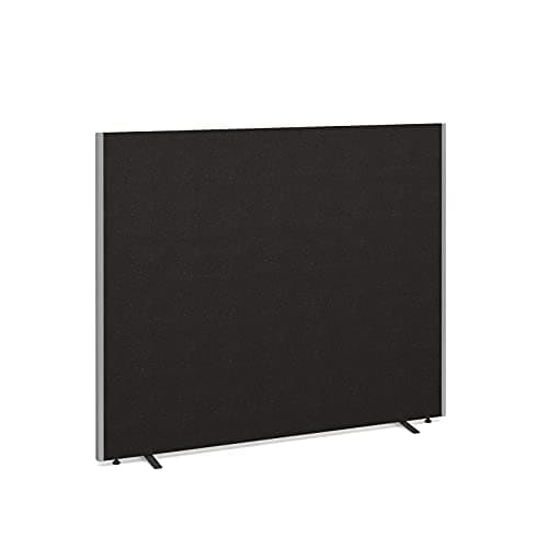 Image of Floor standing fabric screen 1500mm high x 1800mm wide, Black, 1800
