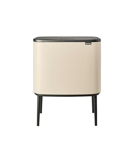 Image of Brabantia Bo Touch Bin - 11 + 23L Inner Buckets (Soft Beige) Waste/Recycling Kitchen Bin - Soft-touch